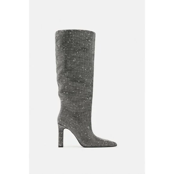 Zara Heeled Sparkly Boot